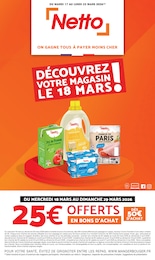 Prospectus Netto à Belfort, "DÉCOUVREZ VOTRE MAGASIN LE 18 MARS !", 4 pages, 17/03/2026 - 23/03/2026