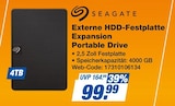 Externe HDD-Festplatte Expansion Portable Drive im Angebot bei expert in Garbsen Externe HDD-Festplatte Expansion Portable Drive Angebote von Seagate bei expert Garbsen für 99,99 €