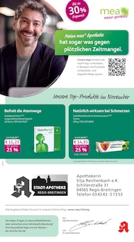 mea - meine apotheke Prospekt der Woche "Unsere November-Angebote" Seite 1, 01.11.2025 bis 30.11.2025 für Regis-Breitingen Aktueller mea - meine apotheke Prospekt "Unsere November-Angebote" Seite 1 von 4 Seiten für Regis-Breitingen