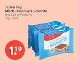 Milch-Haselnuss-Schnitte im V-Markt Prospekt Milch-Haselnuss-Schnitte von Jeden Tag im aktuellen V-Markt Prospekt für 1,19 €