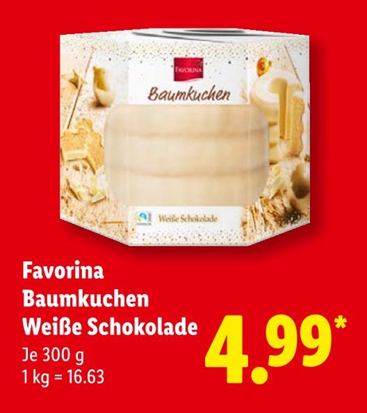 Baumkuchen Weiße Schokolade
