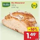 Bio-Weizenbrot von BioBio im aktuellen Netto Marken-Discount Prospekt für 1,49 €