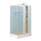 Cabine de douche BAMBOO 80 x 120 cm porte coulissante verre trempé blanc à Brico Dépôt dans Uzemain Cabine de douche BAMBOO 80 x 120 cm porte coulissante verre trempé blanc à Brico Dépôt dans Uzemain
