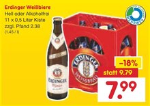 Erdinger Weißbiere bei Netto Marken-Discount in Lohne Erdinger Weißbiere im Angebot bei Netto Marken-Discount Lohne für 7,99 €