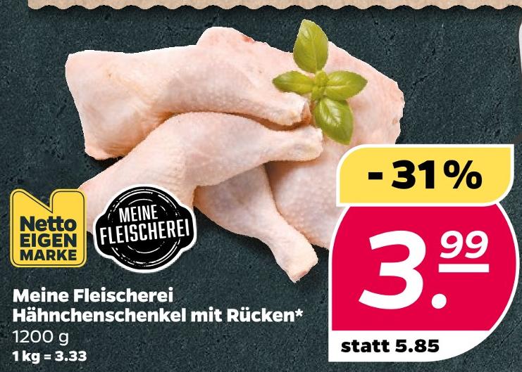 Hähnchenschenkel mit Rücken