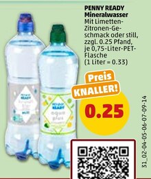 Wasser von PENNY READY im aktuellen Penny-Markt Prospekt für 0.25€