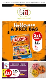 Prospectus Supermarchés Bi1 en cours à Brosses et alentours, "HALLOWEEN À PRIX BAS", 28 pages, 21/10/2025 - 02/11/2025 Catalogue Supermarchés Bi1 en cours à Brosses et alentours, "HALLOWEEN À PRIX BAS", 28 pages, 21/10/2025 - 02/11/2025
