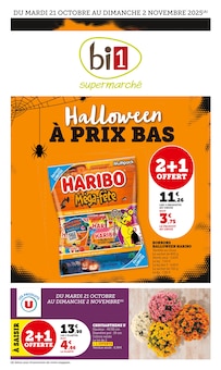Prospectus Bi1 de la semaine "HALLOWEEN À PRIX BAS" avec 1 pages, valide du 21/10/2025 au 02/11/2025 pour Clairvaux-les-Lacs et alentours