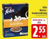 Katzenfutter im EDEKA Prospekt felix Katzentrockenahrung von Purina im aktuellen EDEKA Prospekt für 2,55 €
