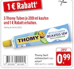 EDEKA Trierweiler - Thomy Senf mittelscharf Angebot im Prospekt Thomy Senf mittelscharf bei EDEKA im Trierweiler Prospekt für 0,99 €