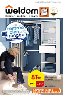 Prospectus Weldom en cours, "Une rentrée bien rangée À prix très sages !", page 1 sur 8