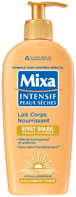 Mixa Lait Corps Nourrissant Effet Soleil Intensif Peaux Sèches