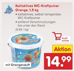 Kaltaktives WC-Kraftpulver Orange für 14,99 € bei Netto Marken-Discount im Angebot Kaltaktives WC-Kraftpulver Orange im aktuellen Netto Marken-Discount Prospekt