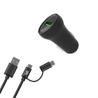 Chargeur allume-cigare et câble 2 en 1 micro USB / USB-C TNB - TNB dans le catalogue Feu Vert