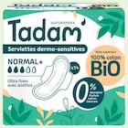 Serviettes hygiéniques bio dermo-sensitives ultra avec ailettes Normal+ x14 - Tadam - Intermarché Hyper Serviettes hygiéniques bio dermo-sensitives ultra avec ailettes Normal+ x14 - Tadam à 1,27 € dans le catalogue Intermarché Hyper
