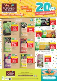 Prospectus Jardineries & Animaleries Les Compagnons des saisons en cours, 20 ANS DE PASSION VÉGÉTALE, 2 pages, 27/03/2026 - 06/04/2026 Catalogue Jardineries & Animaleries Les Compagnons des saisons en cours à Chantepie et alentours, 20 ANS DE PASSION VÉGÉTALE, 2 pages, 27/03/2026 - 06/04/2026