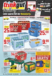 Trinkgut Prospekt für Gronau mit 10 Seiten Trinkgut Prospekt für Gronau: "Aktuelle Angebote", 10 Seiten, 31.08.2026 - 05.09.2026