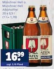Münchner Hell o. Münchner Hell Alkoholfrei Angebote bei Getränkewelt Ratingen für 16,99 €
