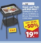 Aktuelle Grill Angebote bei combi in Bielefeld Aktuelles Stand- und Tischgrill BQS 3842 Angebot bei combi in Bielefeld ab 19,99 €
