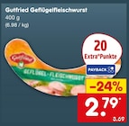 Geflügelfleischwurst Angebote von Gutfried bei Netto Marken-Discount Rottenburg für 2,79 €