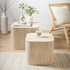 2 tables basses effet travertin à B&M dans Salsigne