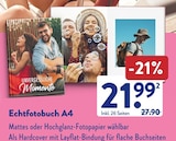 Echtfotobuch A4 Angebote bei ALDI SÜD Heilbronn für 21,99 €