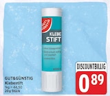 Klebestift von GUT&GÜNSTIG für 0,89 € bei E center im Angebot Klebestift von GUT&GÜNSTIG im aktuellen E center Prospekt