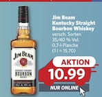 Kentucky Straight Bourbon Whiskey im Angebot bei combi in Wilhelmshaven Kentucky Straight Bourbon Whiskey Angebote von Jim Beam bei combi Wilhelmshaven für 10,99 €