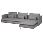 Aktuelles 4er-Sofa mit Récamiere Tonerud grau Tonerud grau Angebot bei IKEA in Göttingen ab 734,00 €