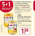 Früchte Gläschen oder Frucht & Getreide von Hipp im aktuellen Rossmann Prospekt für 1,25 €