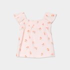 Blouse smockée à volants gaze de coton rose clair bébé fille en promo chez La Halle Blouse smockée à volants gaze de coton rose clair bébé fille dans le catalogue La Halle