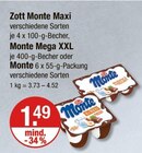 Monte Maxi oder Monte Mega XXL oder Monte Angebot im V-Markt Prospekt Monte Maxi oder Monte Mega XXL oder Monte im V-Markt Prospekt zum Preis von 1,49 €
