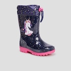 Promo Bottes de pluie semelle crantée bleu marine fille à 12,59 € dans le catalogue La Halle à Estancarbon