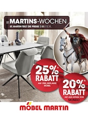Möbel Martin Möbel & Einrichtung Prospekt der aktuellen Woche mit 1 Seite, gültig von 01.10.2026 bis 31.10.2026, in Rodenbach und Umgebung Aktueller Möbel Martin Möbel & Einrichtung Prospekt in Rodenbach und Umgebung, "ST. MARTINS-WOCHEN" mit 1 Seite, 01.10.2026 - 31.10.2026