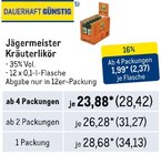 Kräuterlikör Angebote von Jägermeister bei Metro Kempten für 28,42 €