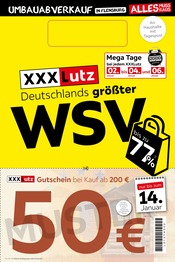 Aktueller XXXLutz Möbelhäuser Möbel & Einrichtung Prospekt in Eckernförde und Umgebung, "Deutschlands größter WSV" mit 8 Seiten, 27.12.2024 - 14.01.2025