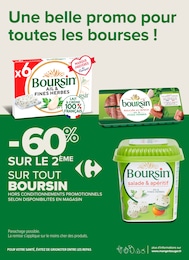 Prix et réduction Boursin dans le prospectus Carrefour Proximité en cours Offre Boursin dans le catalogue Carrefour Proximité du moment à la page 6