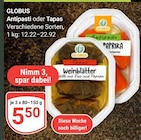 Antipasti Angebote von Globus bei GLOBUS Jena für 5,50 €