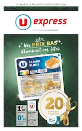 Catalogue Supermarchés U Express en cours à Soumans et alentours, "Nos PRIX BAS illuminent vos fêtes", 24 pages, 10/12/2024 - 24/12/2024