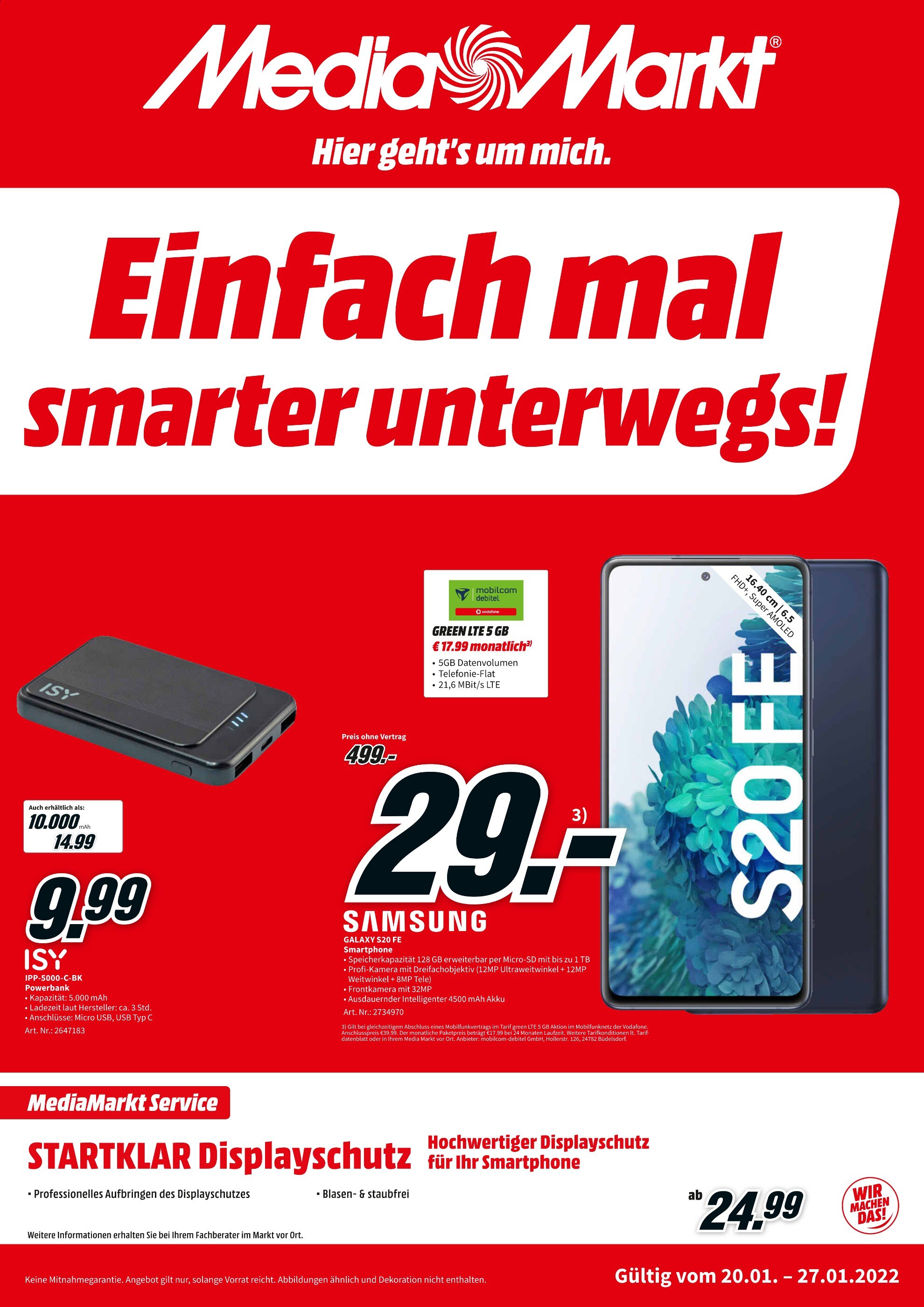 Media-Markt Prospekt für Köln mit 8 Seiten Media-Markt Prospekt für Köln: "Top Angebote", 8 Seiten, 20.01.2022 - 27.01.2022