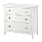 Kommode mit 3 Schubladen weiß gebeizt Angebote von HEMNES bei IKEA Haltern am See für 179,00 €