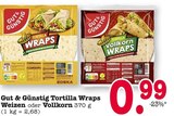 Tortilla Wraps Weizen oder Vollkorn Angebote von Gut & Günstig bei E center Karlsruhe für 0,99 €