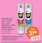 Ameisen- und Schaben-Spray oder Mückenabwehr-Spray 19 von Raid Essentials im aktuellen tegut Prospekt für 3,99 €