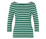 Shirt mit 3/4-Arm, grün gestreift bei Tchibo im Mülheim-Kärlich Prospekt für 12,99 €