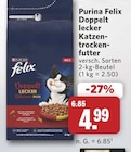 Doppelt lecker Katzentrockenfutter Angebote von Purina Felix bei combi Ahlen für 4,99 €