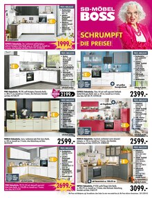 Küchenblock im SB Möbel Boss Prospekt "SCHRUMPFT DIE PREISE!" mit 12 Seiten (Leipzig)