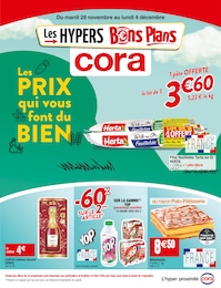 Catalogue Supermarchés Cora en cours à Tailleville et alentours, Les PRIX qui vous font du BIEN, 38 pages, 28/11/2023 - 04/12/2023