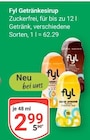 Getränkesirup im Angebot bei GLOBUS in St. Ingbert Getränkesirup Angebote von Fyl bei GLOBUS St. Ingbert für 2,99 €