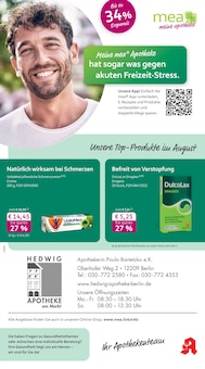 Aktueller mea - meine apotheke Prospekt "Unsere August-Angebote" für Berlin Aktueller mea - meine apotheke Prospekt für Berlin mit Seiten