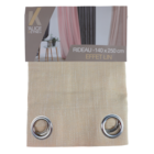 Rideau effet lin - Alice Keyne's en promo chez Stokomani Palaiseau à 11,99 €